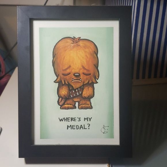 Chewbacca where is my metal framed print